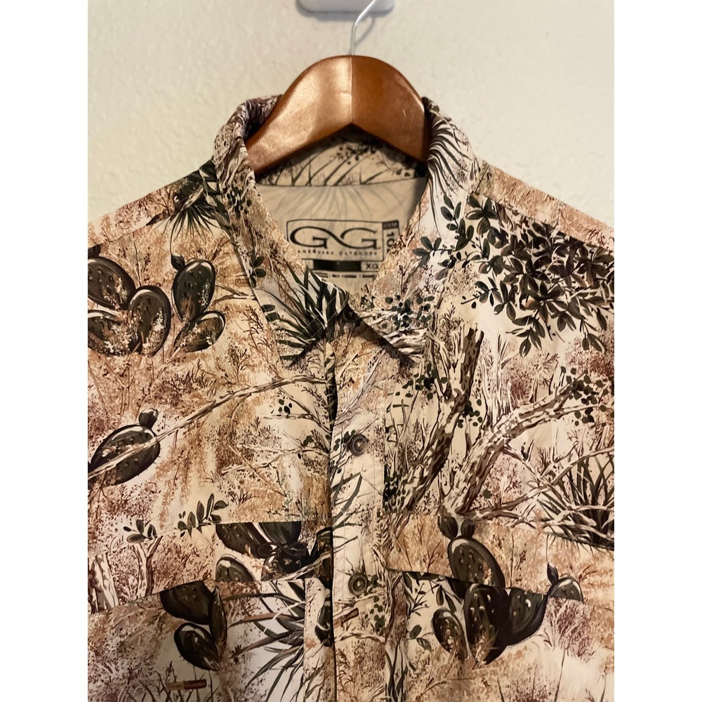 GameGuard Outdoors Men's XL Desert Camo Short Sleeve Fishing Hunting Shirt